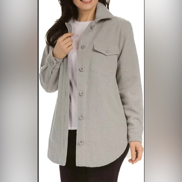 Hilary Radley Oversized Cozy Button Down Shacket - Picture 2 of 10